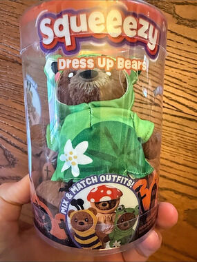 Squeezy Dress Up Bears Squishy Toy NWT